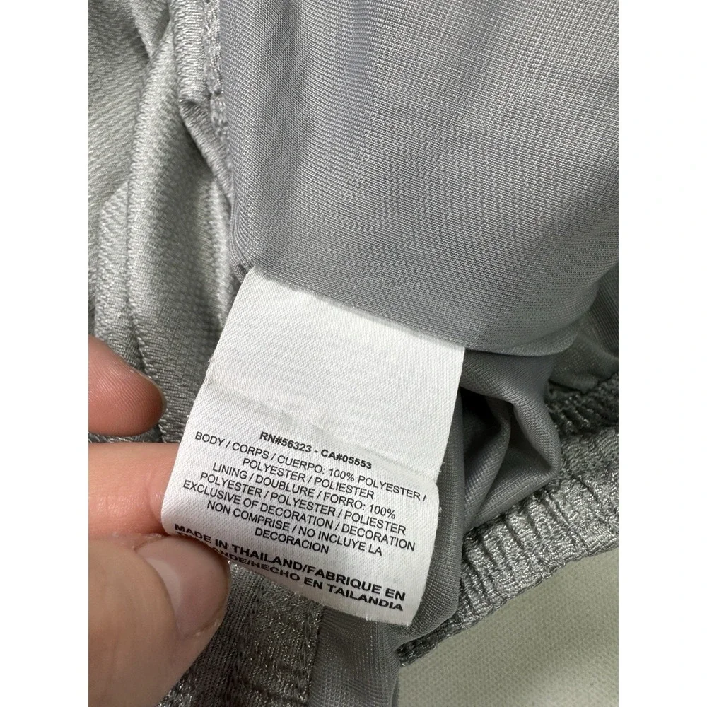 Nike Basketball Shorts Men's XL Grey Shiny Dazzle Baggy Swoosh Y2K Gym Active